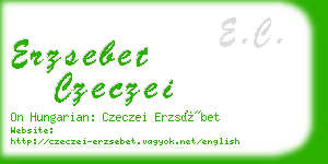 erzsebet czeczei business card